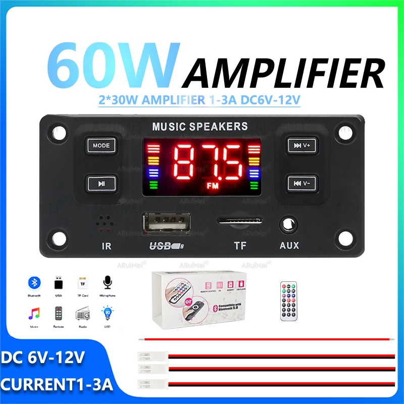 2*30W Bluetooth Amp…