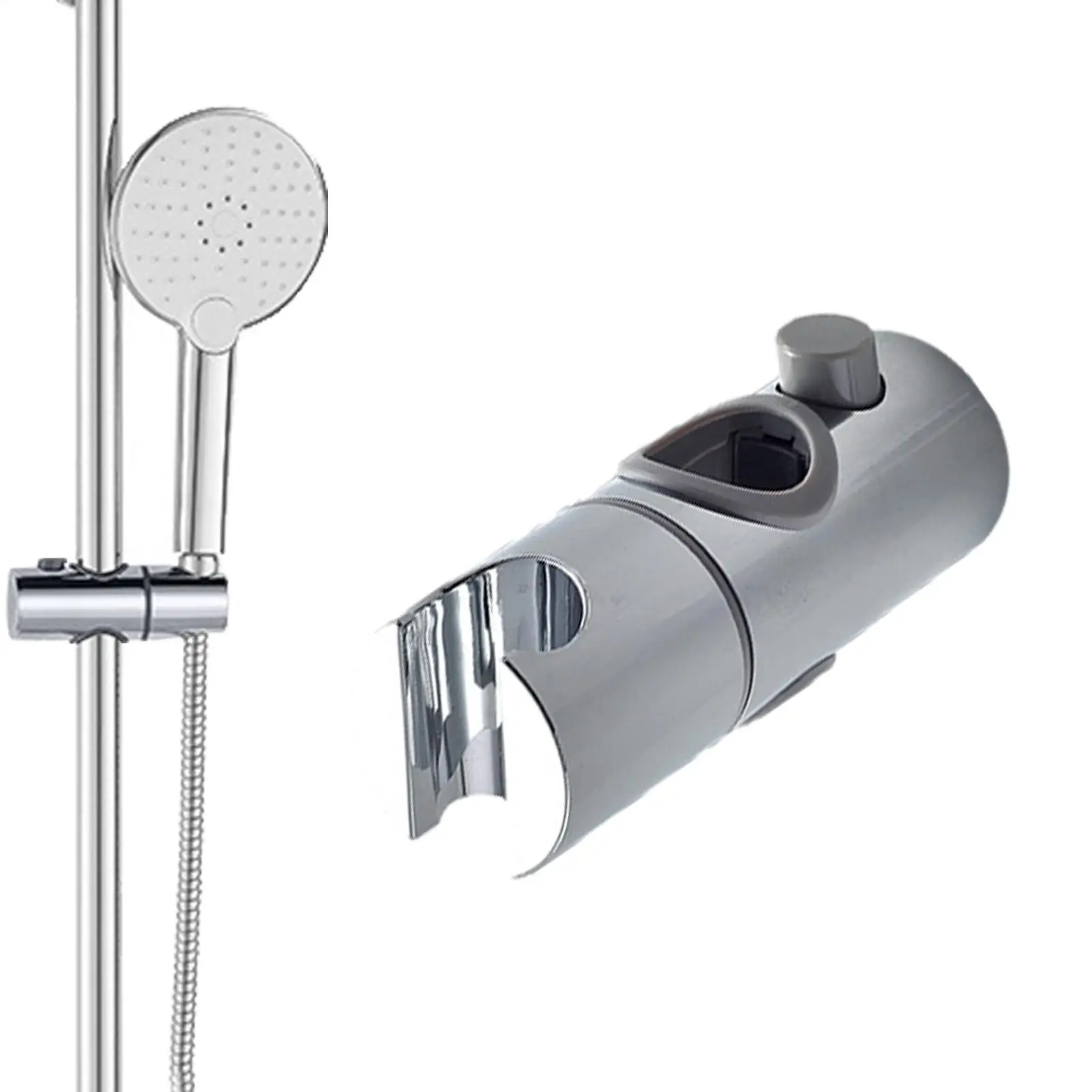 Shower Head Holder Adjustable Universal Slide Bar Shower Head Holder Replacement Easy To Install Bathroom Accessories