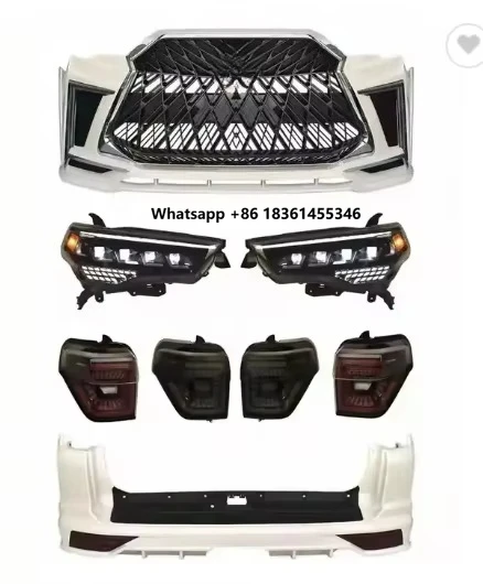 

Комплект кузовных деталей для внедорожника 4x4: передний и задний бамперы в сборе с решеткой радиатора и фарами