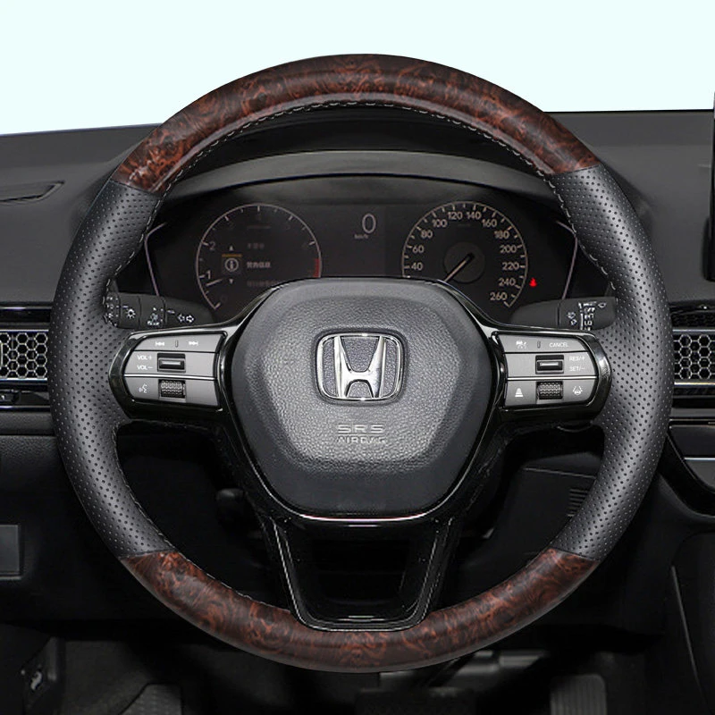 Hand Sewing Leather Car Steering Wheel Cover for Honda Civic Accord 2023-2025 CRV CR-V HRV ZRV 2023-2026 Breeze 2025 Pilot 2023