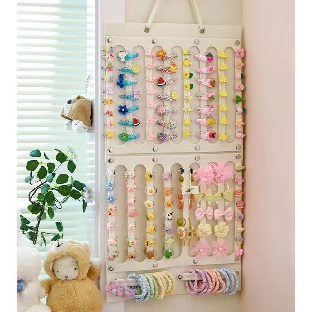 Felt Hair Bows Organizer Large Capacity Wall Hanging Headband Holder Hair Tie Organizer Hairpins Hair Accessories