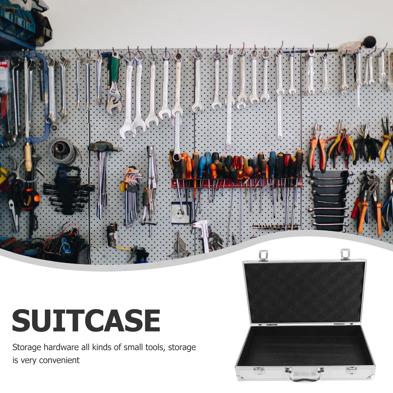 Toolbox Hard Carrying Case Aluminum All-purpose Metal Cases Alloy Cosmetics Travel