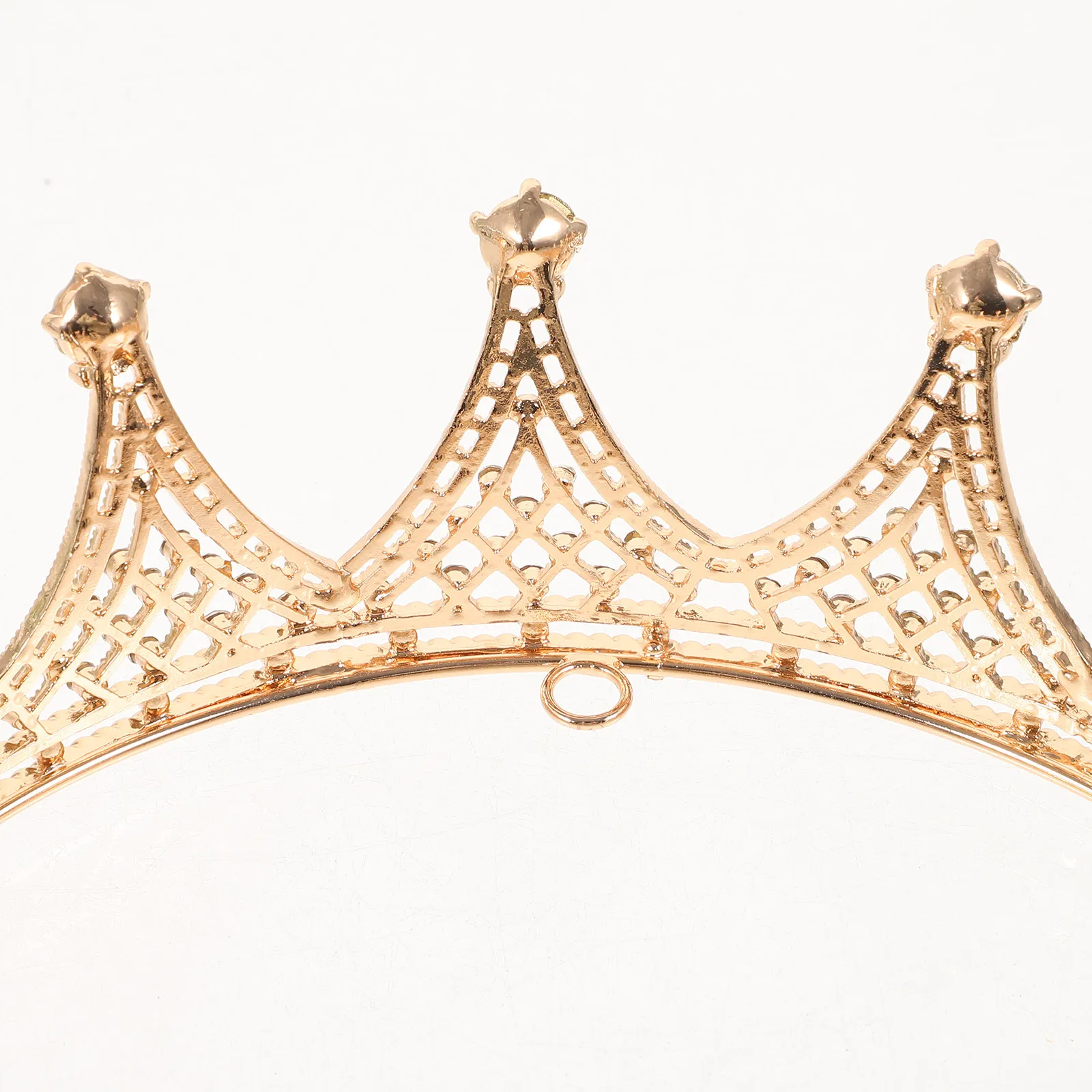 

1 шт. Золотая круглая корона в стиле барокко, свадебная тиара со стразами, украшение для волос невесты, барочная корона для свадебных причесок