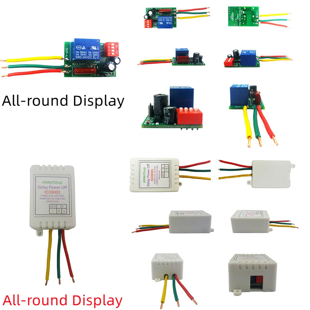 1-480Min Timer Adjustable Disconnect Delay Controller AC 110V 220V Power-ON Delay OFF Relay Switch AC 220V 7A Voltage Output