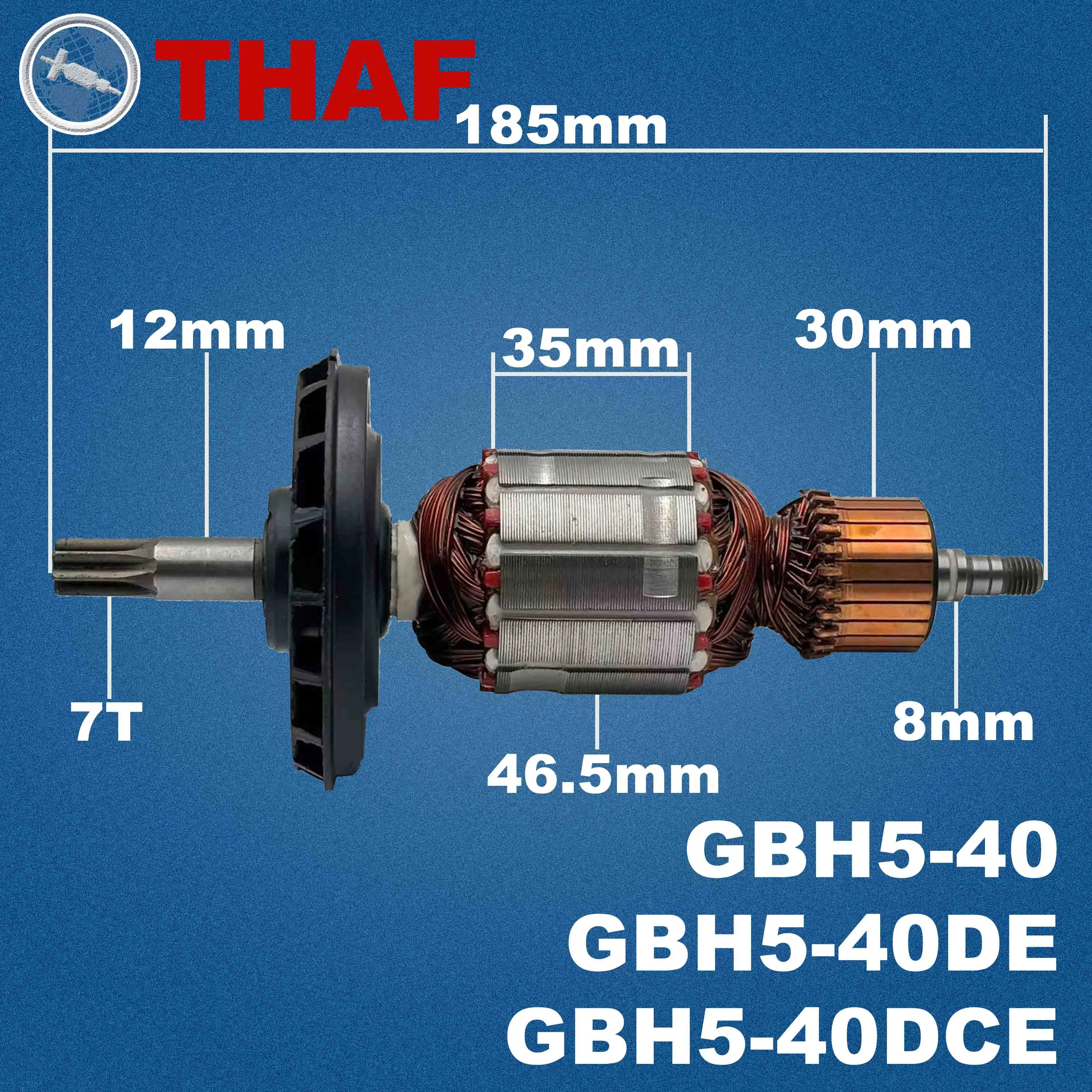 AC220V-240V Inducido Reemplazar Para BOSCH Martillo Perforador GBH5-40 GBH5-40DE GBH5-40DCE GSH5E GSH5CE (110V available）