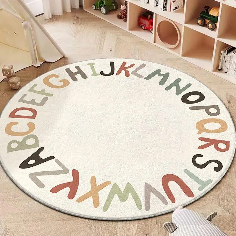 VIKAMA Cartoon Imitation Cashmere Living Room Carpet Soft And Cool Cloak Room Bedroom Bedside Rug Study Crawling Mat Home Decor