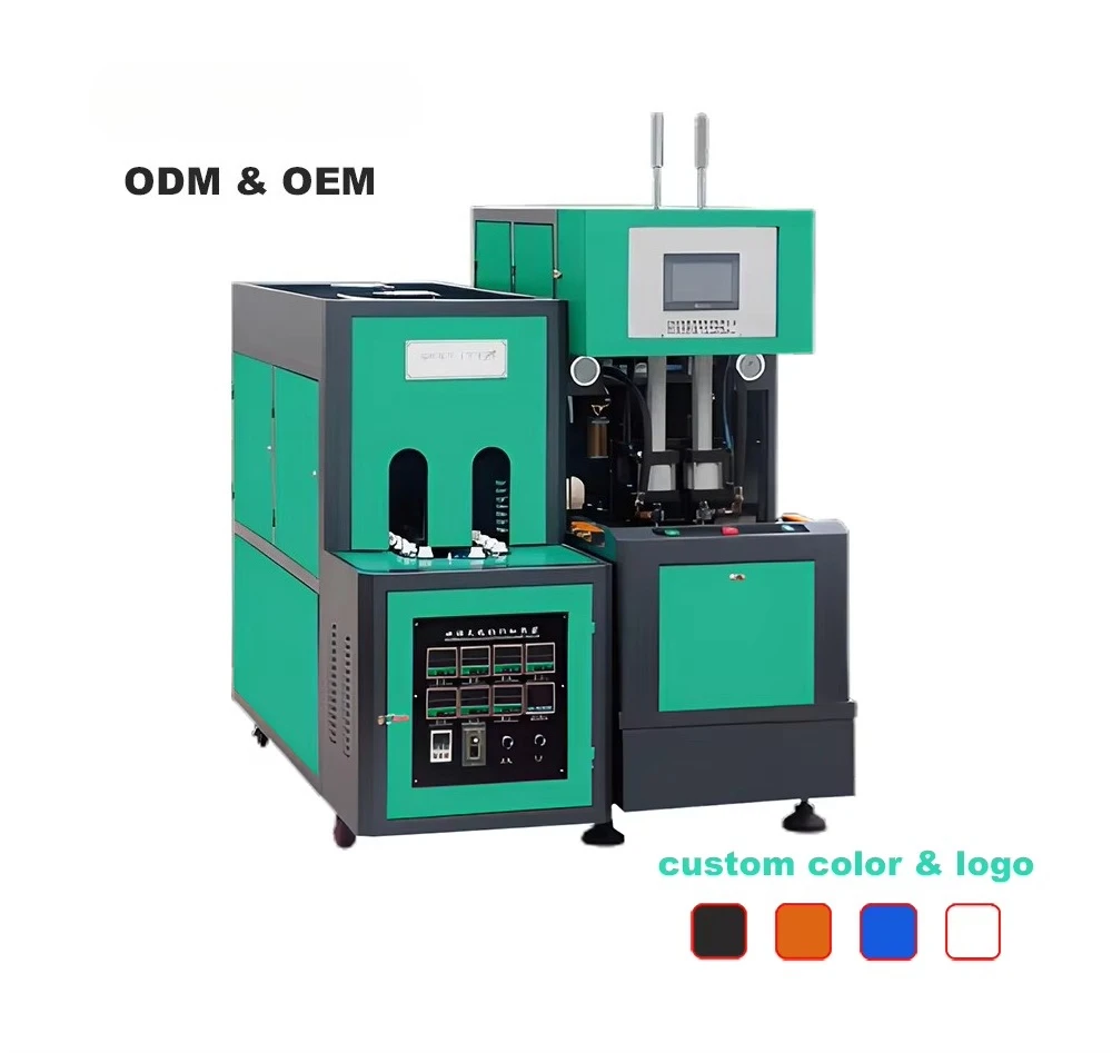 Easy Operation 5L 2 Cavity Semi Auto Plastic Bottle Making Machine Touchscreen HMI for Water Bottles Soplador