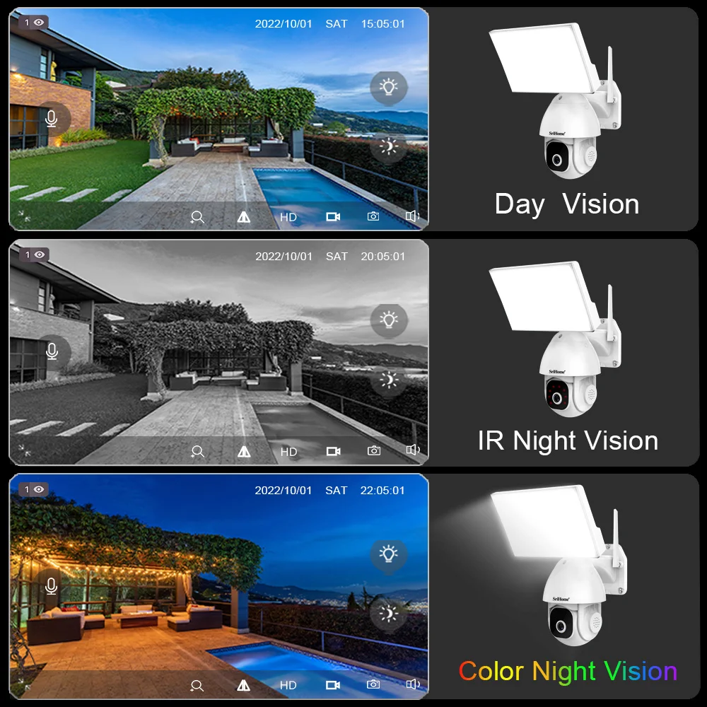 Imagem -05 - Srihome-câmera ip Impermeável ao ar Livre Video Surveillance Floodlight Garden Security Protection Cctv System Sh039 5.0mp