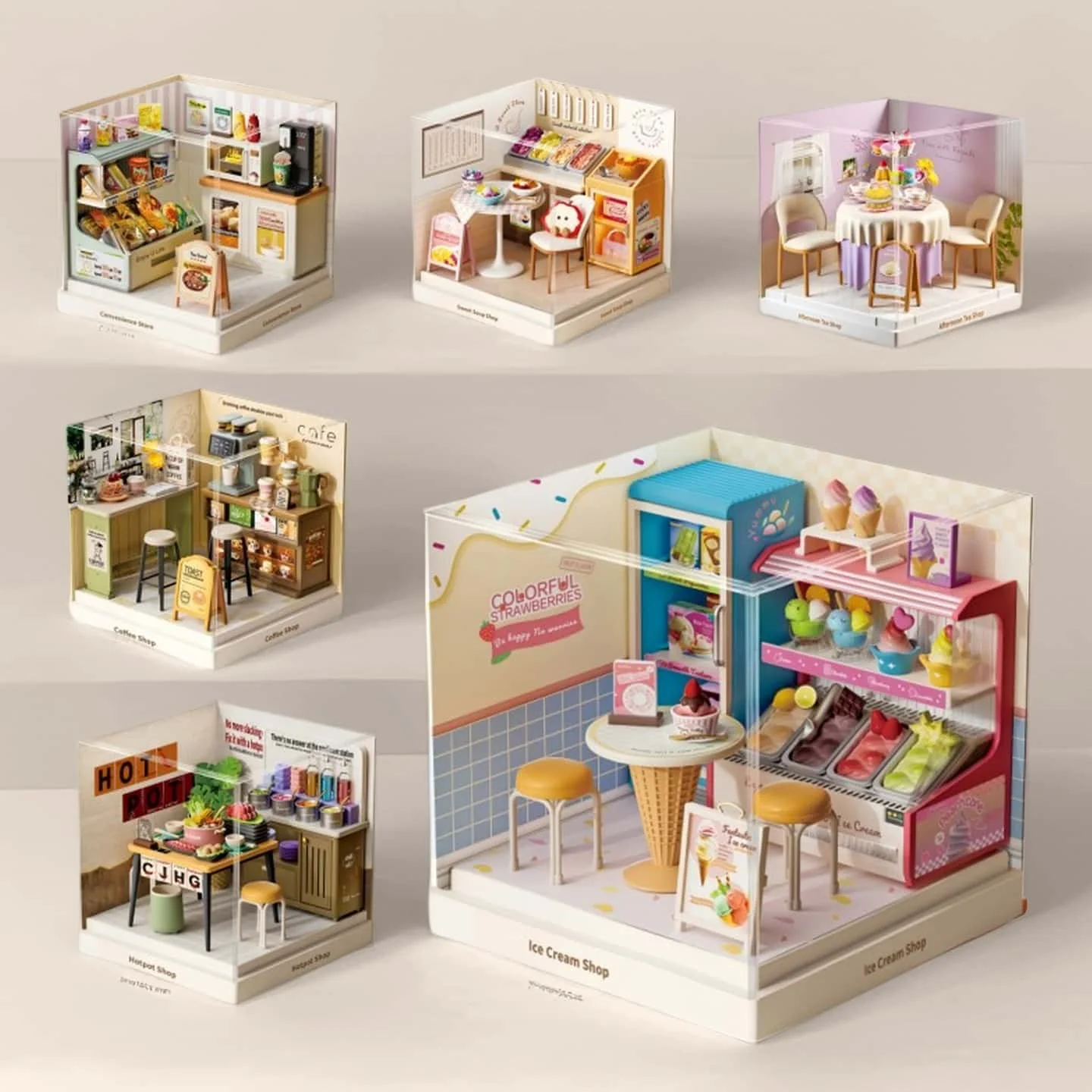 

Doll House Micro Building Blocks Handicraft Room Assembly Scene Bricks Bedroom Kitchen Restaurant Model Blocks Birthday Gifts