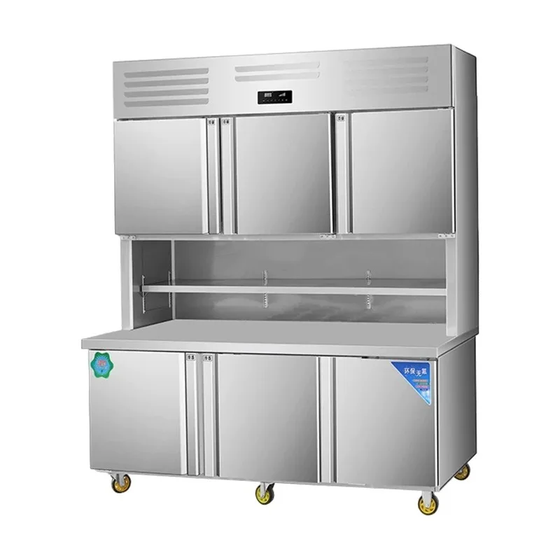 Refrigerated frozen mother and child cabinet, refrigerated display cabinet, commercial hotel back kitchen