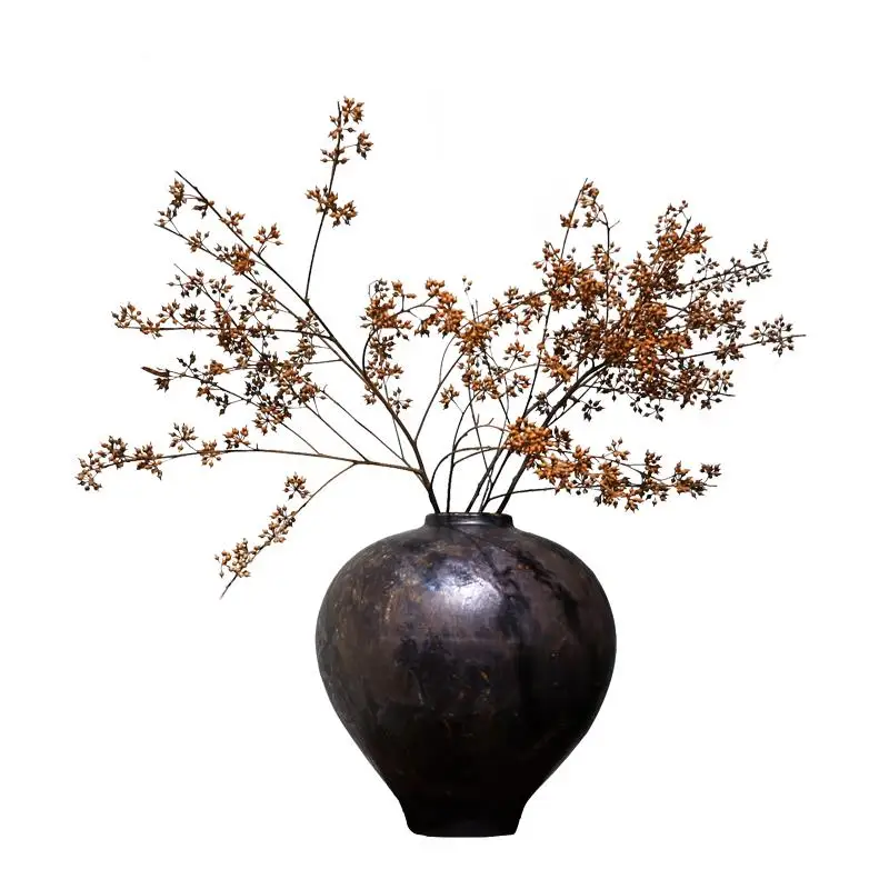 

Ancient ceramic vase living room water-raised flower arrangement desktop homestay tea room new Chinese style
