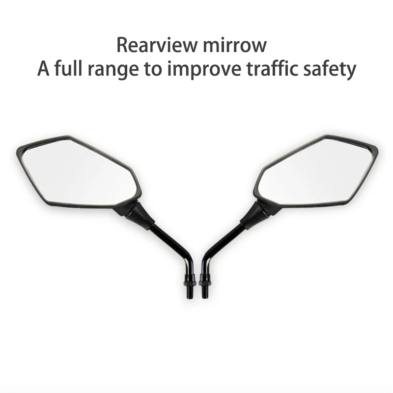 2Pcs/Pair Motorcycle Rearview Mirror Scooter E-Bike Rear View Mirrors Back Side Convex Mirror 8mm 10mm Carbon Fiber Universial