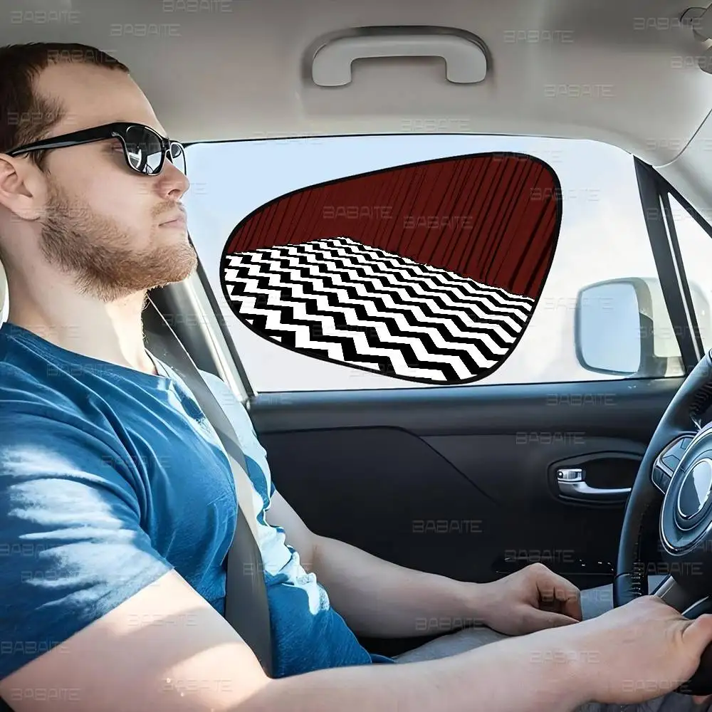 T-Twin P-Peaks فيلم مظلة السيارات الصيف نافذة السيارة غطاء الفيلم ظلة واقية من الشمس الطفل الجانب نافذة ظلة الستار Sunblock #2