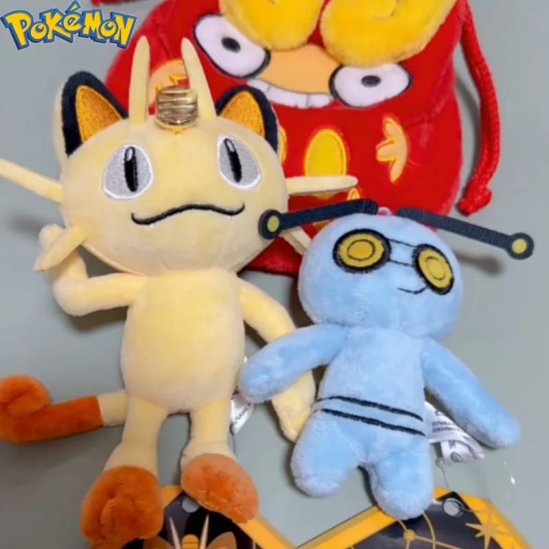 本物のポケモン-ニャウス-ダルマカ-ギミグール-ゴールデン-ブルー-ブラック-イエロー-シリーズ-かわいい漫画人形おもちゃバッグペンダントフェスティバルギフト