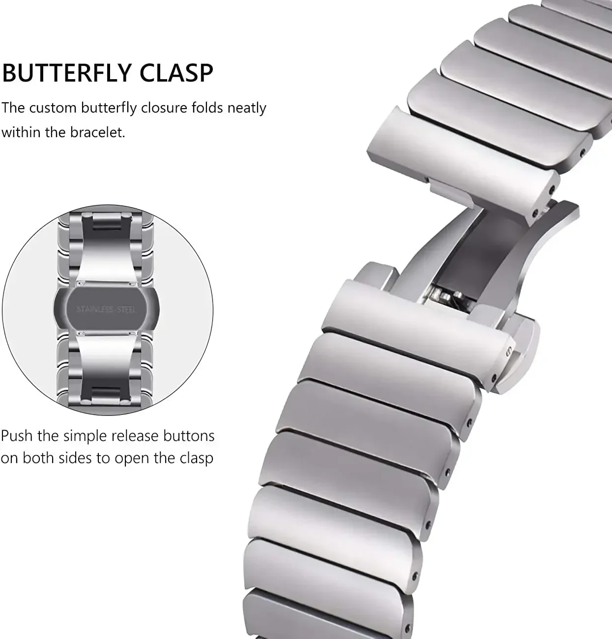 Stainless Steel Strap For Apple Watch Band 44mm 41mm IWatch Ultra 49mm 6 SE 5 4 44mm 40mm  3 42mm Link Bracelet Accessories