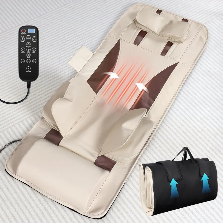 

Full Body Massage Mat with Airbag Stretching Back Heating Neck and Shoulder Relief Lumbar Traction HIPS and IT Band Massage 6 M
