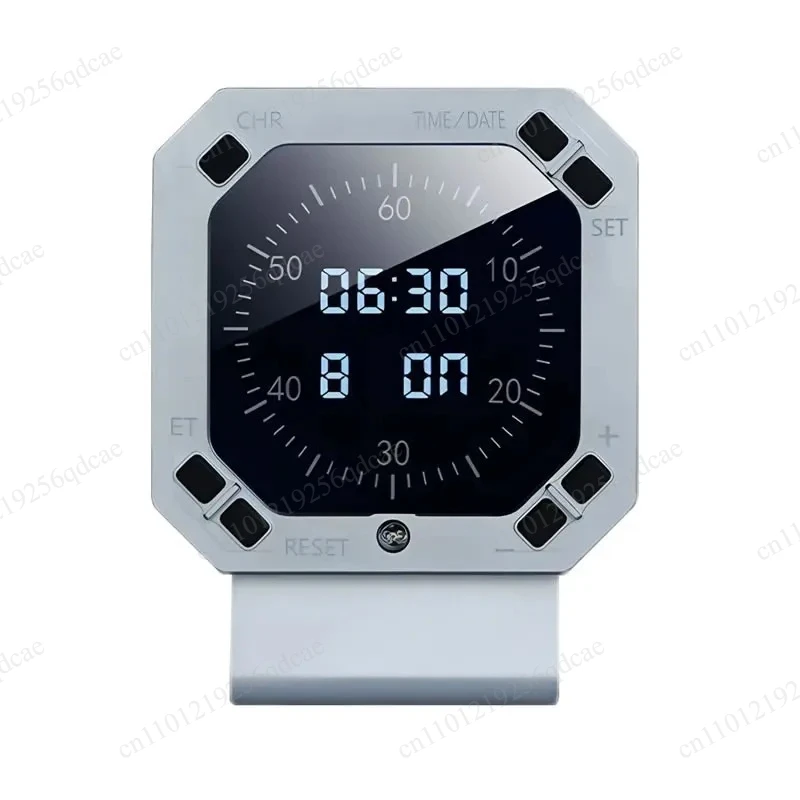 Desktop CNC Simulation Flight Instrument Metal Aviation Sentiment Clock With Timer And Alarm