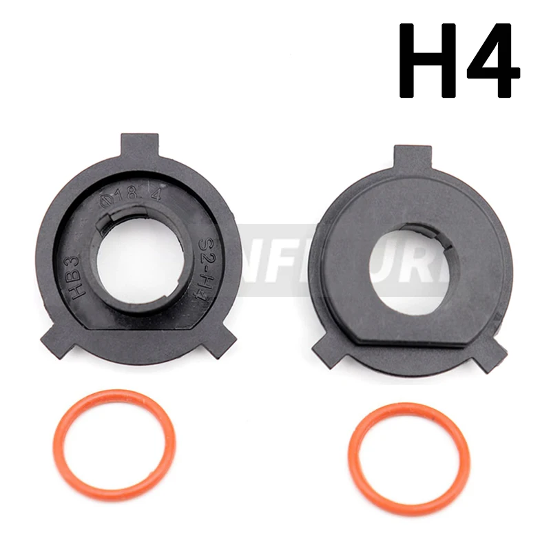 2Pcs H4 Car LED Headlight Bulb Base Adapter Socket Holder Head Lamp Retainers