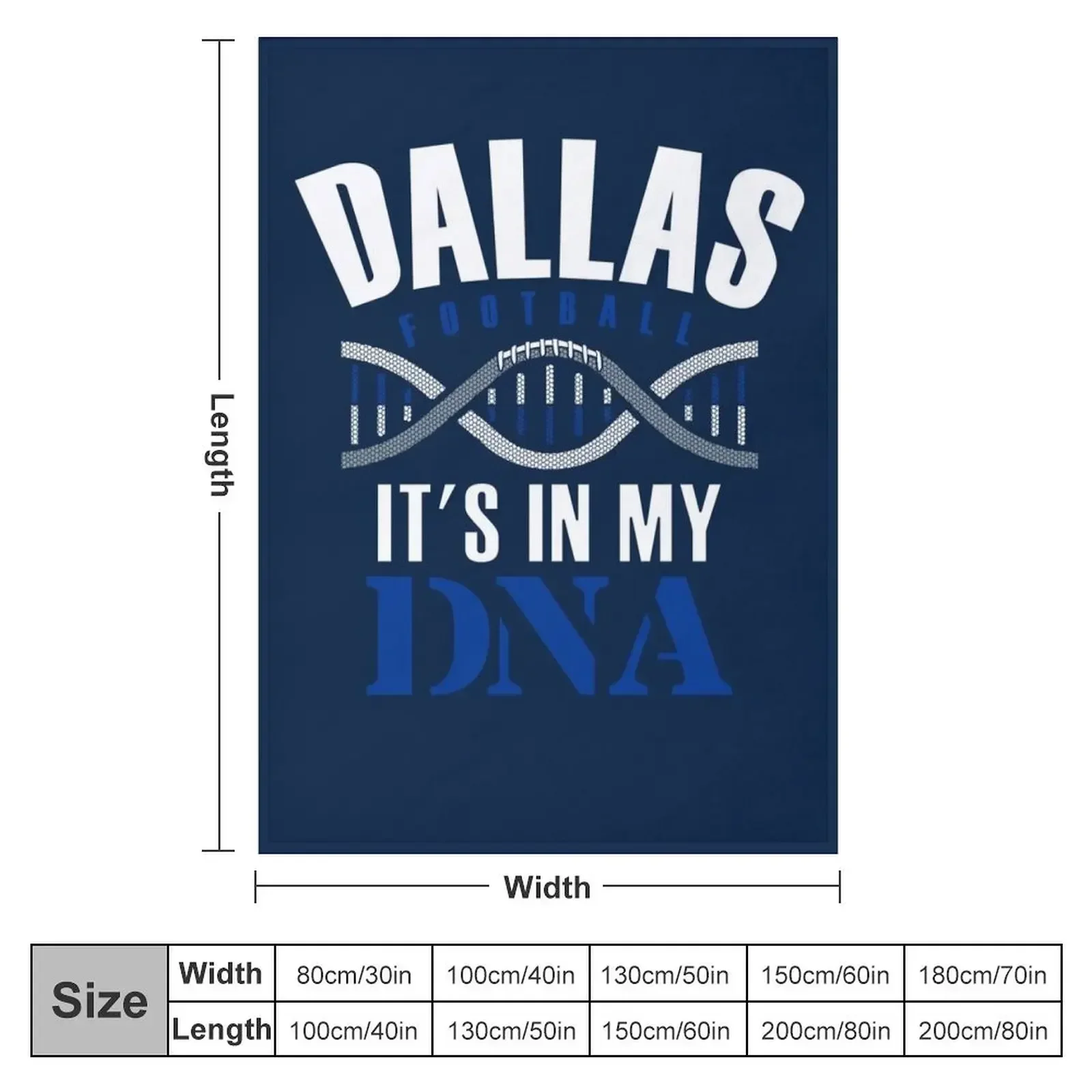 Dallas Football Fan - It's In My DNA Throw Blanket Cute Plaid Luxury Throw Beautifuls Blankets