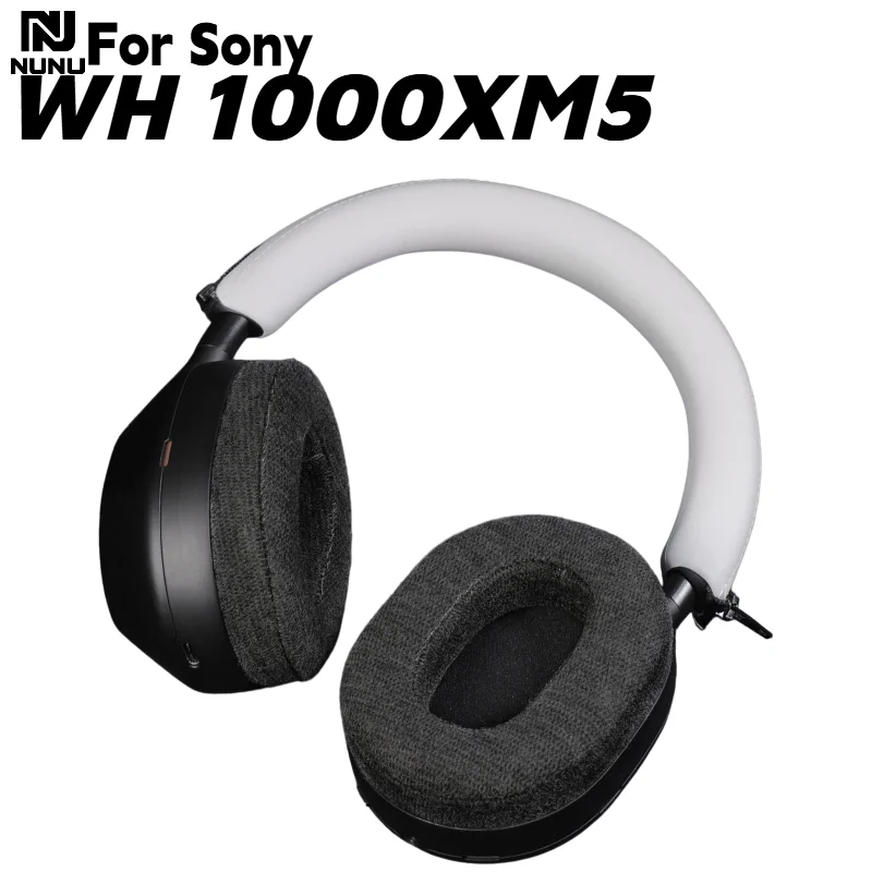 

NUNU Replacement Cotton fabric Ear Pads With buckle For Sony WH 1000XM5 Headset Comfortable to wear, never shedding skin