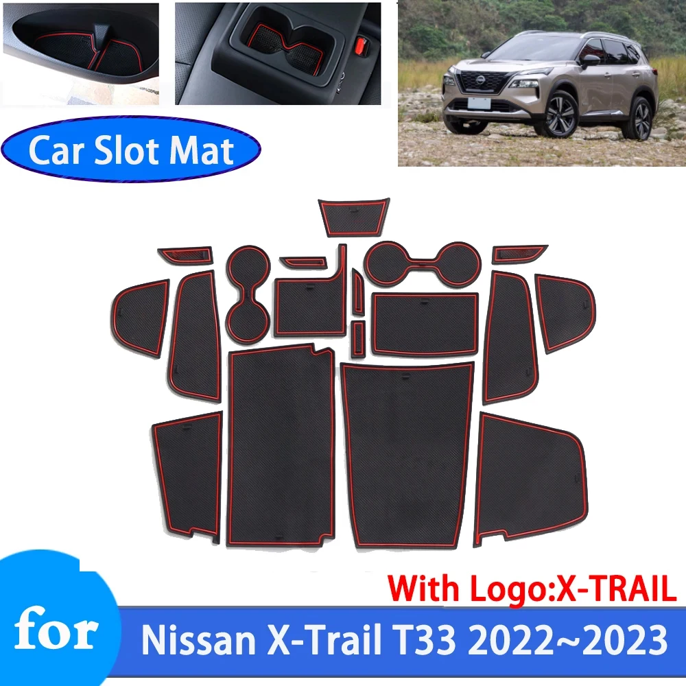 

RubberMat Door Groove for Nissan X-Trail T33 Rogue 2022 2023 VC-Turbo 5-seat Version Anti-slip Gate Slot Car Sticker Accessories