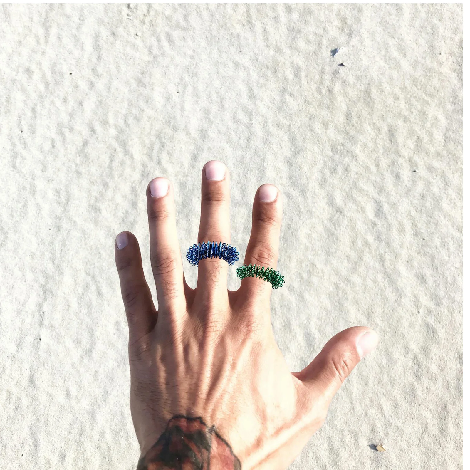 6 قطعة حلقات تدليك الإصبع شائكة أداة الضغط الإبري الإجهاد الإغاثة اليد تململ للقلق الكبار تدليك الاسترخاء #5