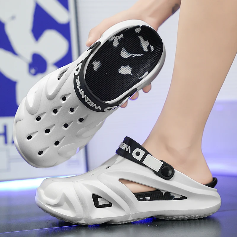 

2025: мужские сандалии, летние нескользящие пляжные тапочки на мягкой толстой подошве, спортивная пляжная обувь на открытом воздухе, скоростная сушка воды, универсальная