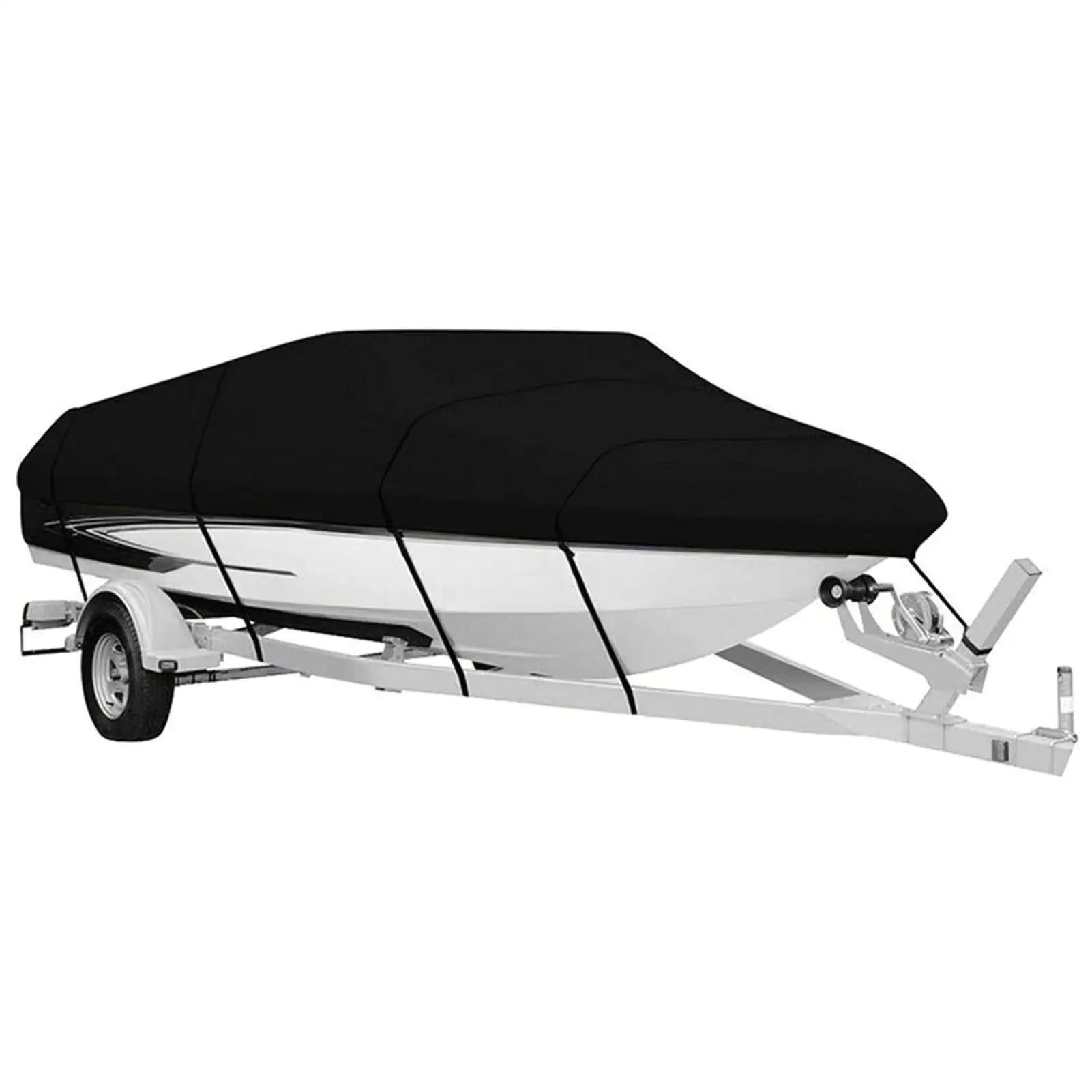 

Boat 11-22ft Outdoor V-Shaped Yacht Dust Rainproof Boat Sunscreen Taffeta 190T Hull Protective Oxford