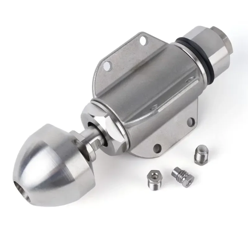 1/2 female 3/4 male rotary transformer nozzle High voltage 300 bar rotary cutting sewer nozzle for pipe cleaning