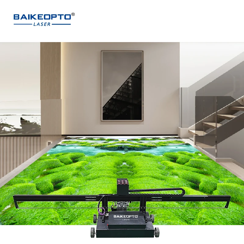 Factory High Resolution 3D Floor Inkjet Printer OEM Floor Tiles UV Ground Printing Painting Machine