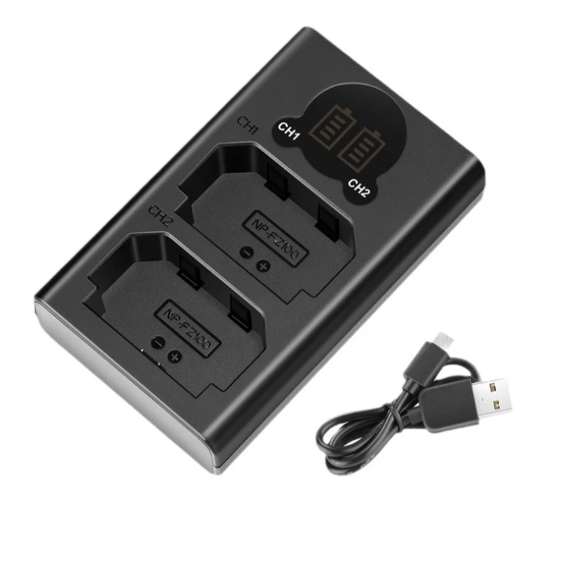 

Battery charger, dual charge, for sony A7M3 A7M4 A7S3