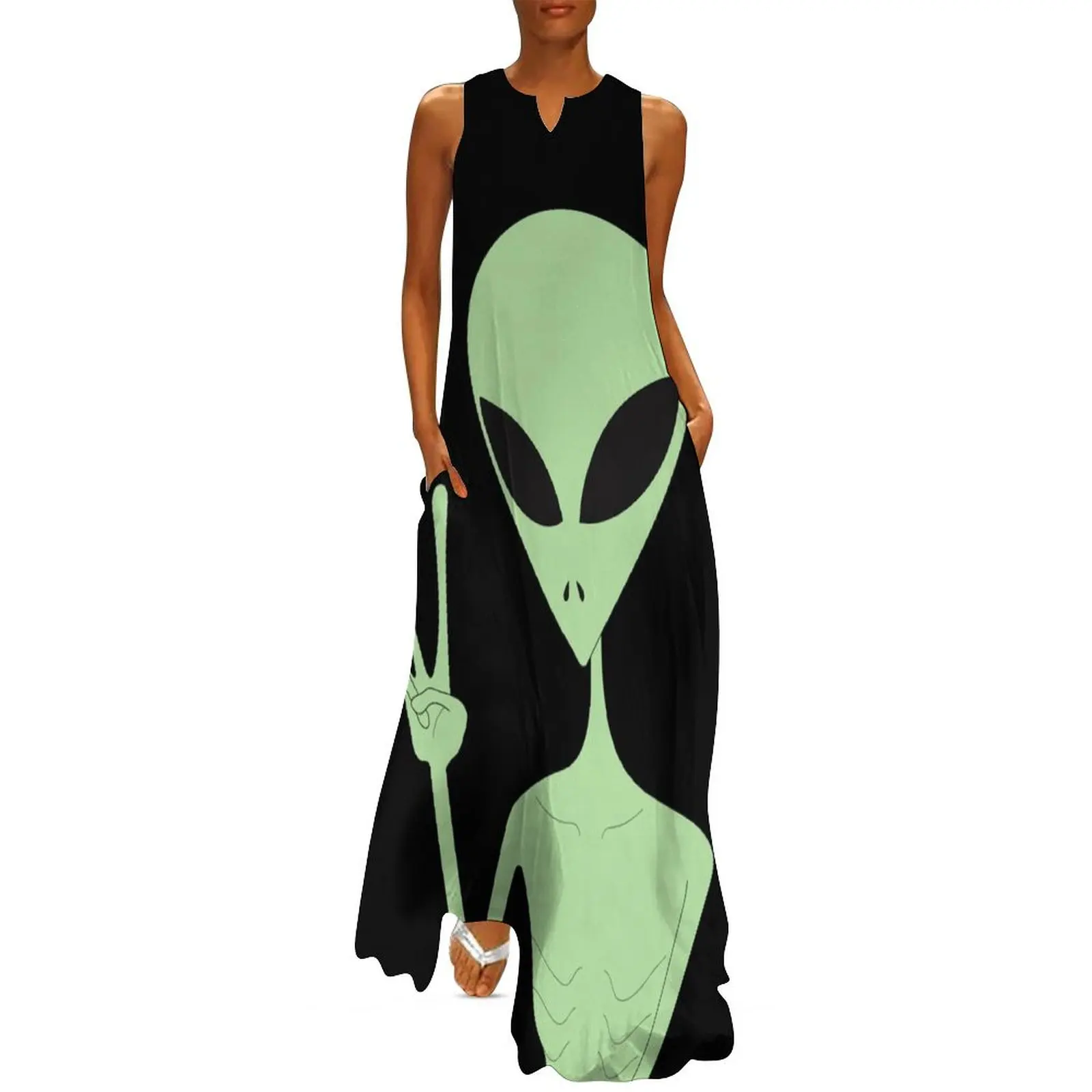 Peace Alien Long Dress clothes dress dresses