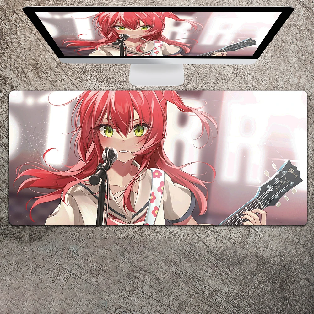 

Anime Band Girls Kita Ikuyo Kessoku Banndo Bocchi The Rock! Hd Printed Anime Mouse Pad Rubber Desk Mat for Keyboard