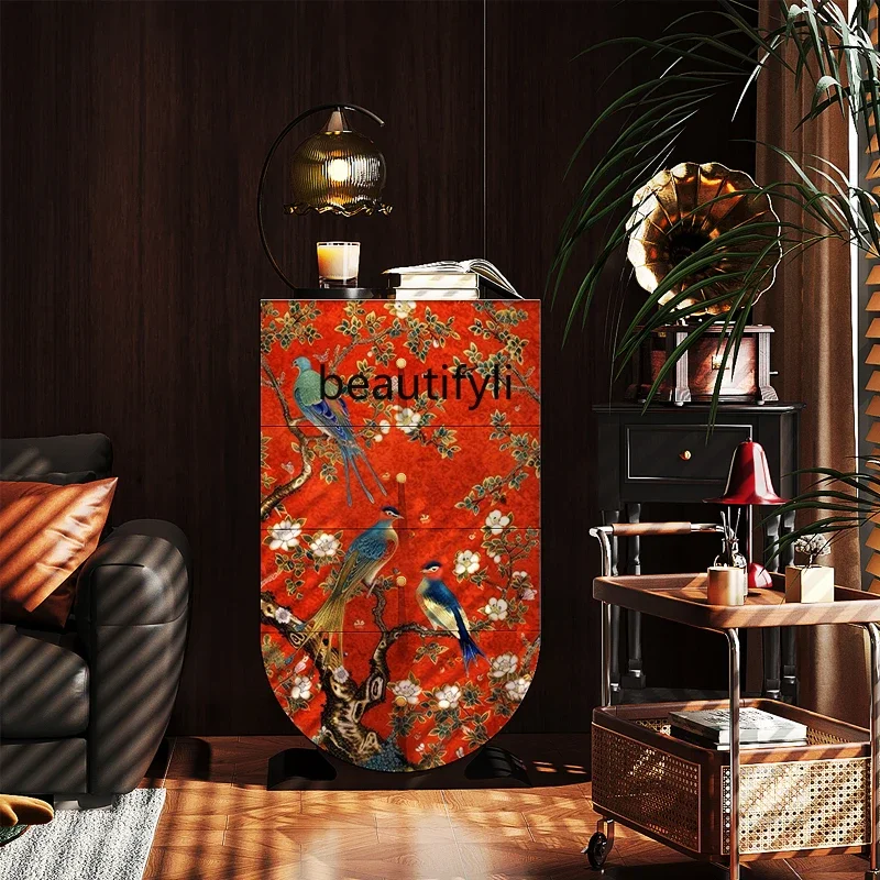 

ss25 French solid wood creative designer chest cabinet foyer bedroom decoration home living room door storage cabinet