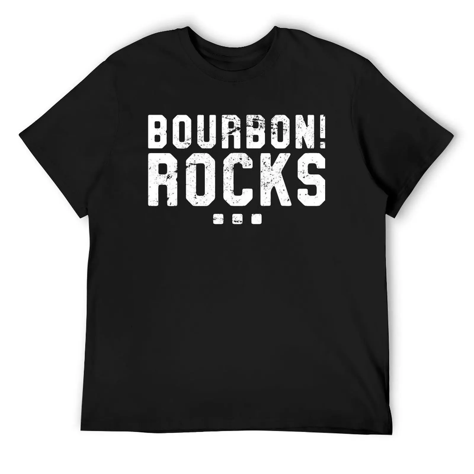 Bourbon. Rocks. Whiskey Pub Crawl Funny Pun T-Shirt summer top vintage graphic tee kawaii clothes mens t shirt graphic