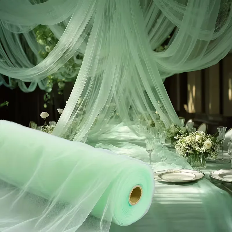 Tulle Fabric for Wedding DIY Decoration White Tutu Baby Shower Table Skirt Ceiling Decor Birthday Party Christmas Craft Supplie