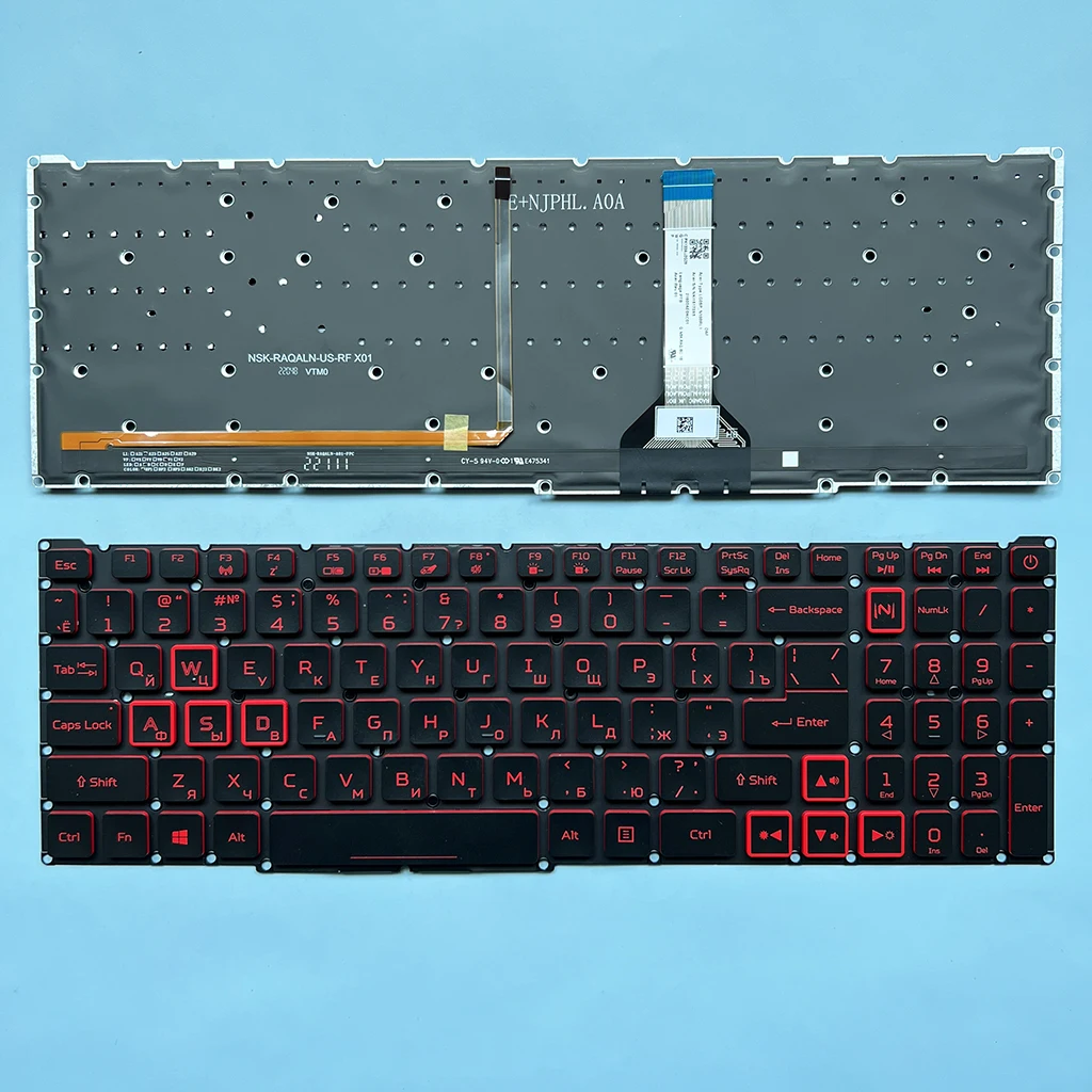 

PH315-54 Russian RGB Backlit Keyboard for Acer Predator Helios 300 PH315-53 PH315-53-72xd PH315-54-760s PH317-54 NK151310B