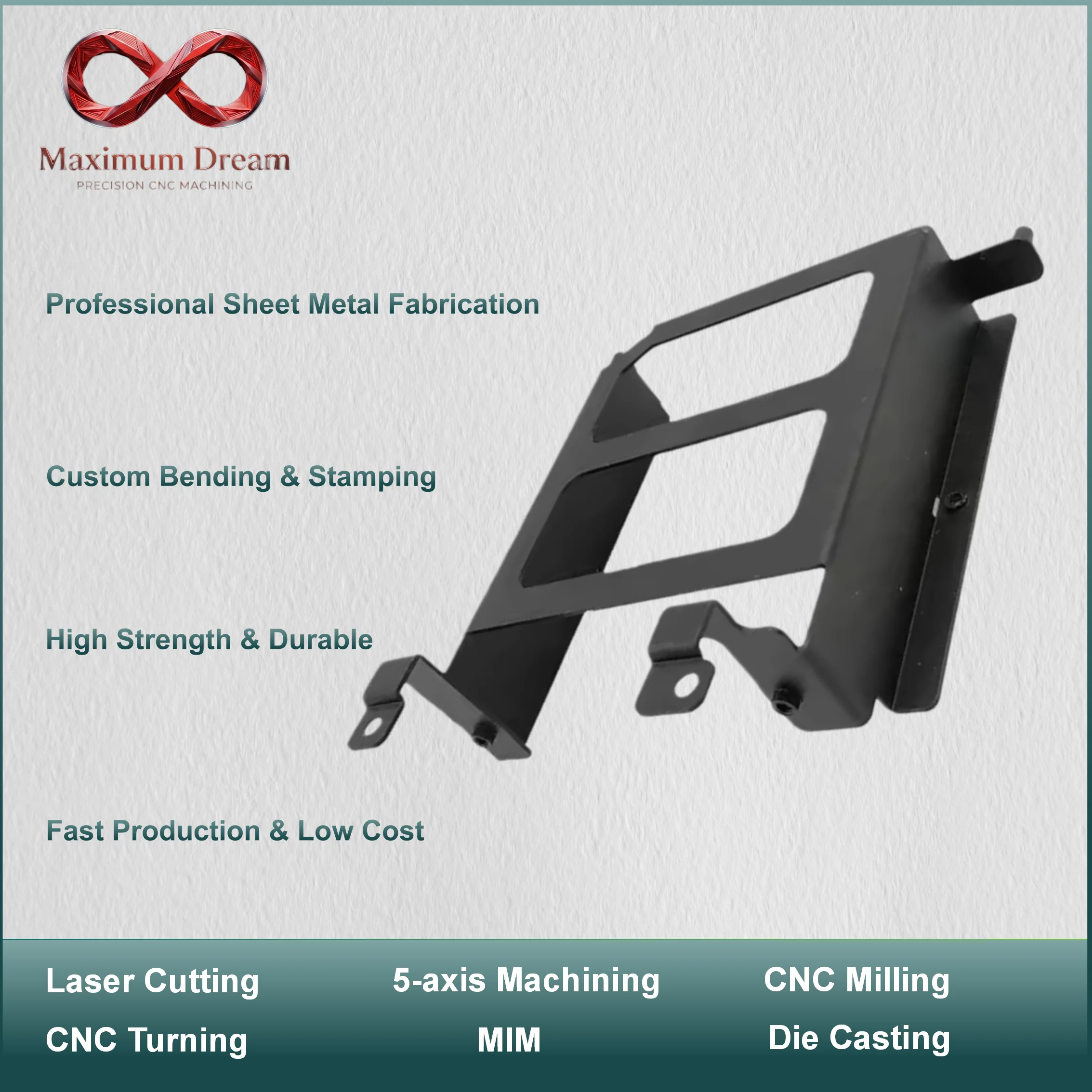 Industrial Metal Laser Cutting Custom Aluminum Stainless Steel Alloy Sheet Non Standard Bracket Components