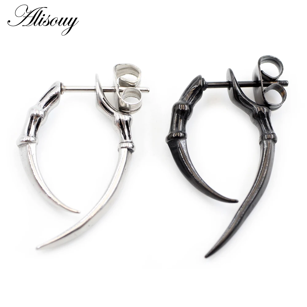 Alisouy 2 قطعة الرجعية صب مخلب سبيكة وهمية الغشاش دوامة الأذن تفتق نقالة المتوسع مقياس نفق التوصيل ثقب مربط القرط #1