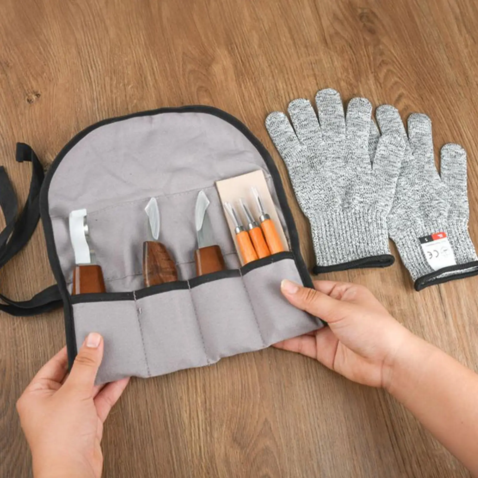 

Инструмент для резьбы, полировщик для травления, набор из 10 предметов, набор для резьбы по дереву с сумкой для хранения для любителей DIY, начинающих, плотницких, стружки