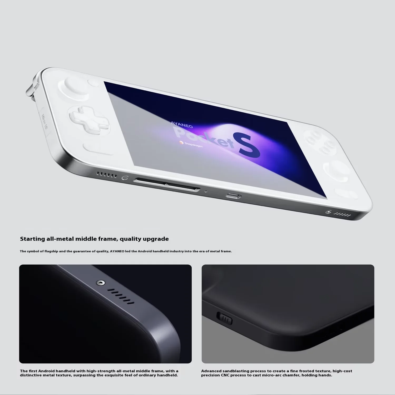 Ayaneo Pocket S Konsol Game Genggam Retro G3xgen2 Pemutar Video Android 6 Inci Layar Tanpa Batas Hadiah Hall Rocker PSP PS2