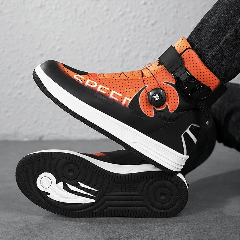 

Motorcycle Boots Man Studded Boots Anti-Fall Motorcycle Equipment Waterproof Motorcycle Shoes Wear-Resistant Motocross Boots