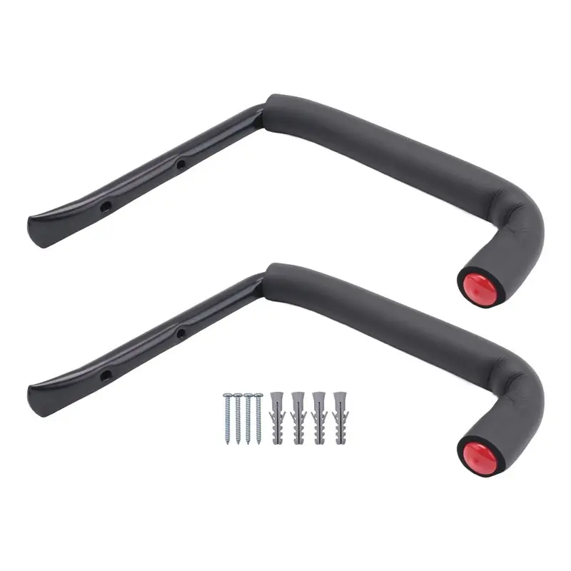 J1UL1N 2X Kayak Racks Heavy Duty Wall Mounted Kayak Storage Hooks Kayak Storage Hangers For Canoe Kayak Garage Paddle Board