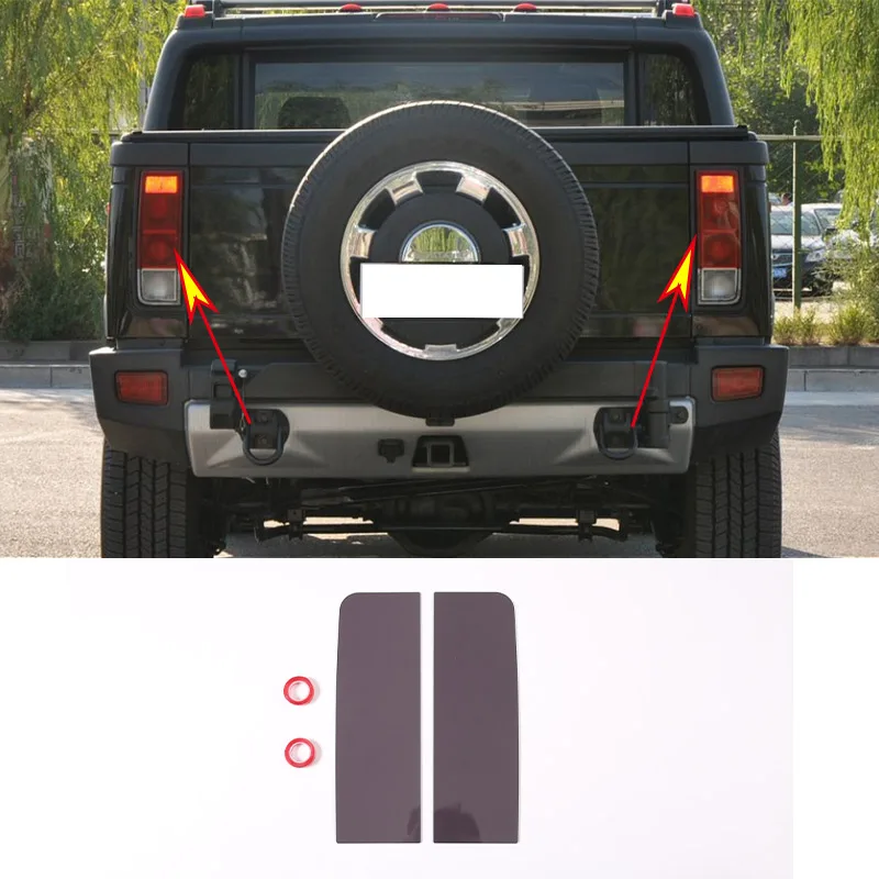 

For Hummer H2 2003-2009 Pickup Car Tail Light Cover Brake Light Wide Indicator Protective Cover Decorative Accessories