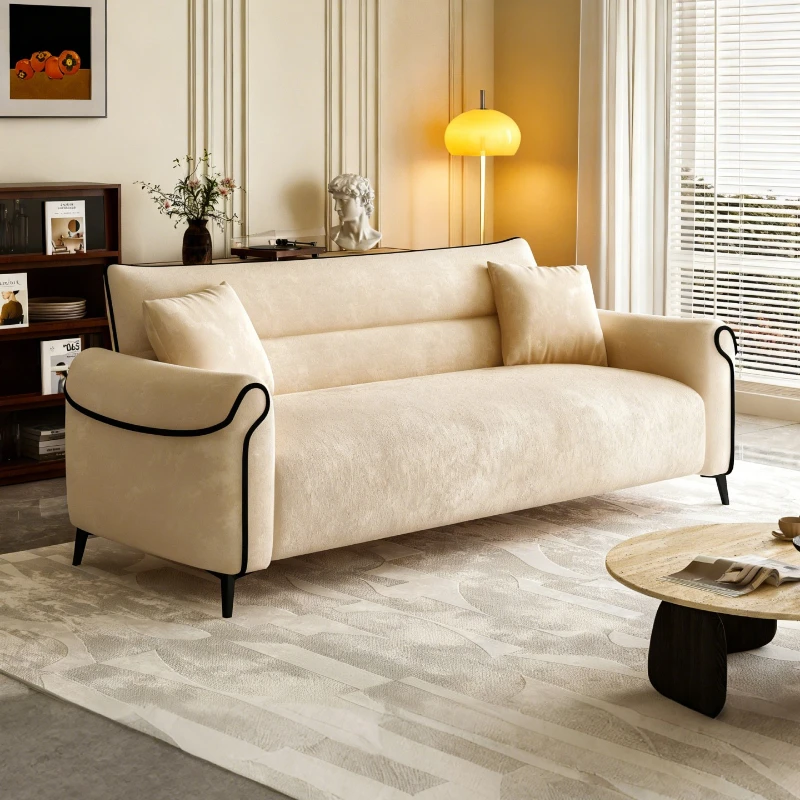 

Double Triple sofa living room Cream Wind Apartment couch comfortable soft affordable luxury диваны для гостиной home furniture