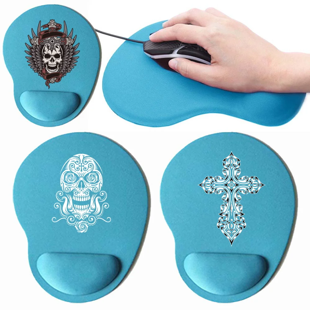 

Mouse Pad Soft Blue Desk Mat Esports Mouse Pad Thin Non-Slip Fast and Accurate Control Mousepad for Office Home Skull Series