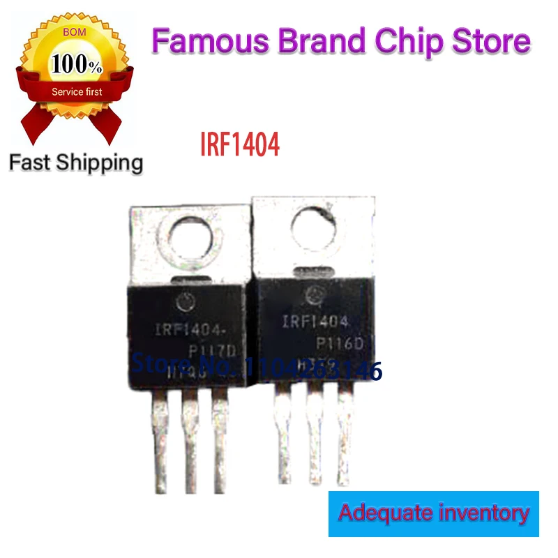 1 pçs/lote Original IRF1404 IRF3708 IRF1407 IRF3710 IRF1405 IRF2807 IRF3205 IRF3808 IRF4905 IRF2804 IRF5210 IRF5305 IRF8010 TO220