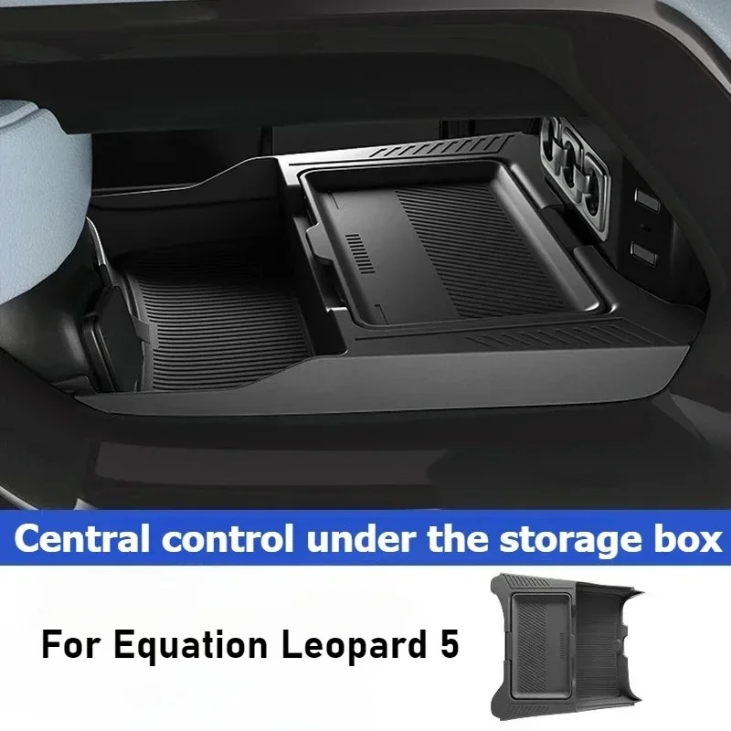 For BYD Leopard 5 Leopard 8 2024 2025 Center Console Lower Storage Box Silicone Hidden Organizer Interior Tidying Accessories