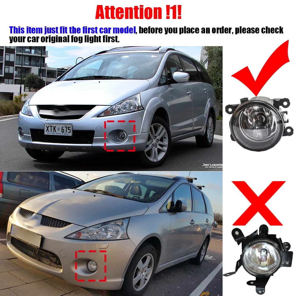 2 X 30W Car LED Lens Fog Light Angel Eye Daylight DRL For Mitsubishi Grandis (NA_W) 2003-2011(Only fit NA4W 2.4 and NA8W 2.0D)