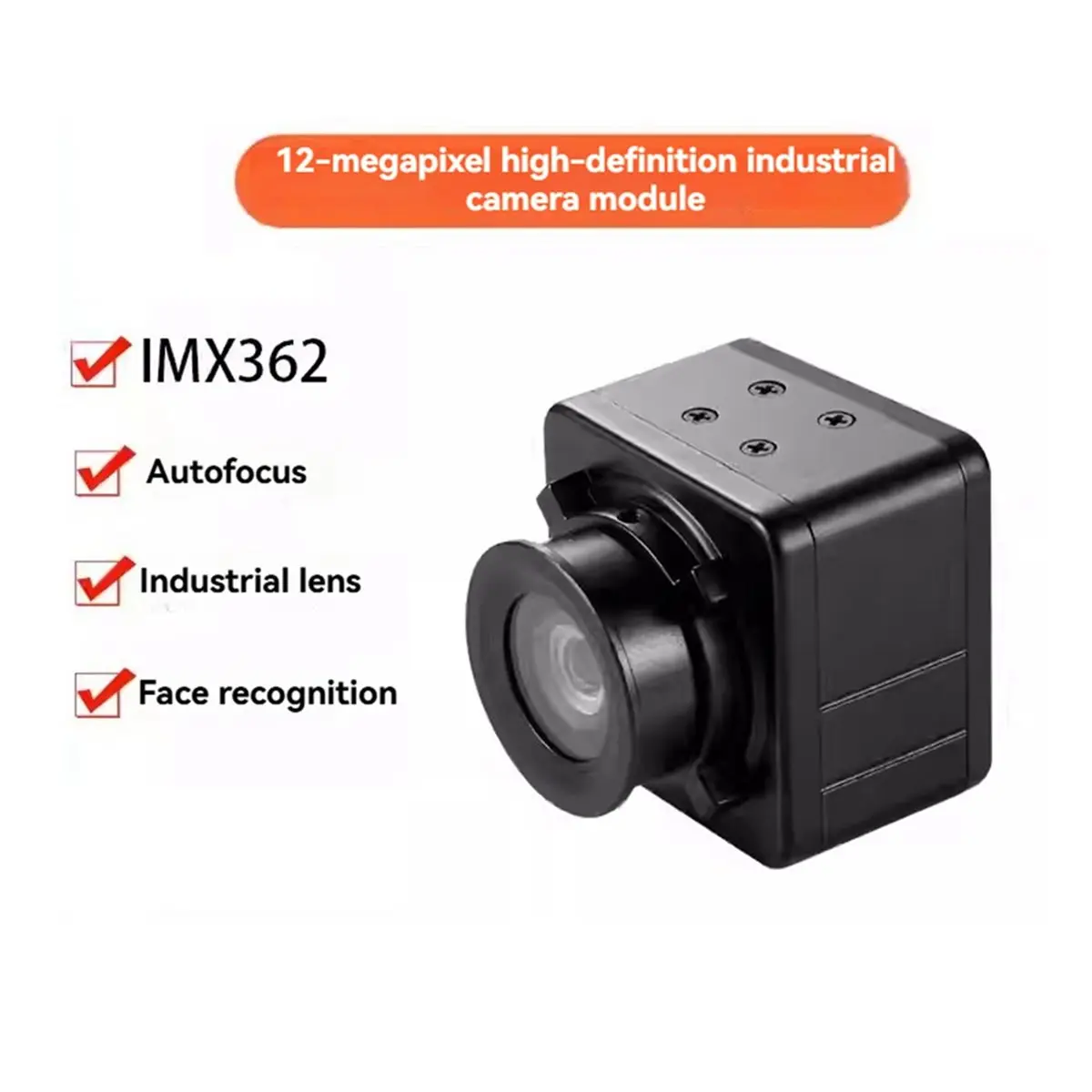 AU47-12MP USB Camera Autofocus IMX362 Sensor 4K Industrial Webcam for Facial Recognition Meeting Document Scanning